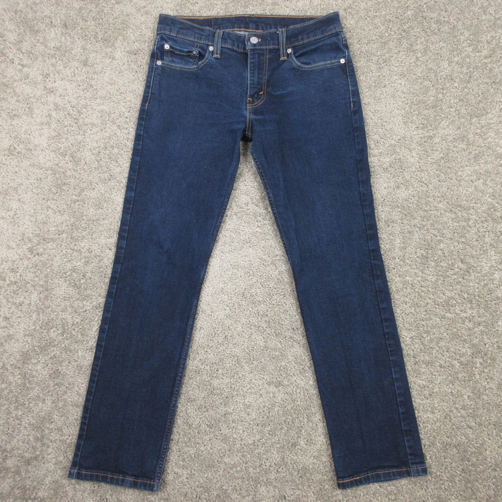Levis Jeans Mens 30x30 Blue 511 Slim Straight Stretch Flex Dark Wash Denim Pants